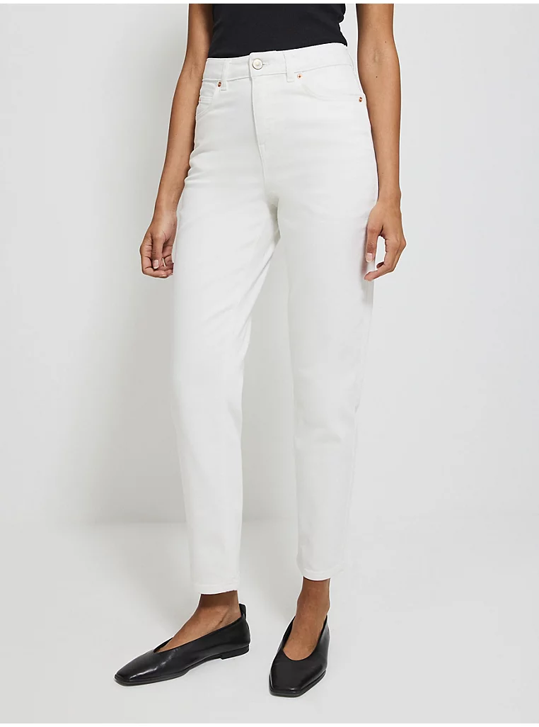 White Wash Miley Mom Jeans - Image 3