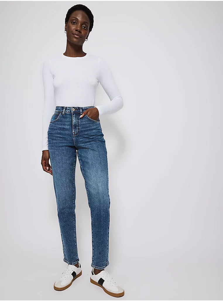 Mid Wash Miley Mom Jeans